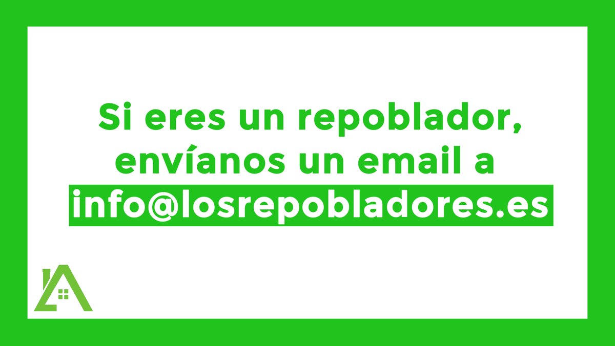 LosRepobladores's tweet photo. ¿Eres un #repoblador o #repobladora? Cuéntanos tu historia a través del correo info@losrepobladores.es 🔜 ¡Queremos conocerte! 🤗 https://t.co/vXQtYAqvdK