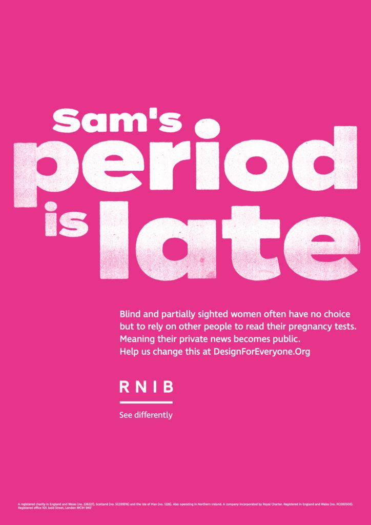 Women have the right to be the first to know. designforeveryone.org #IWD2021 #pregnancy #WomensHealth #DesignForEveryone