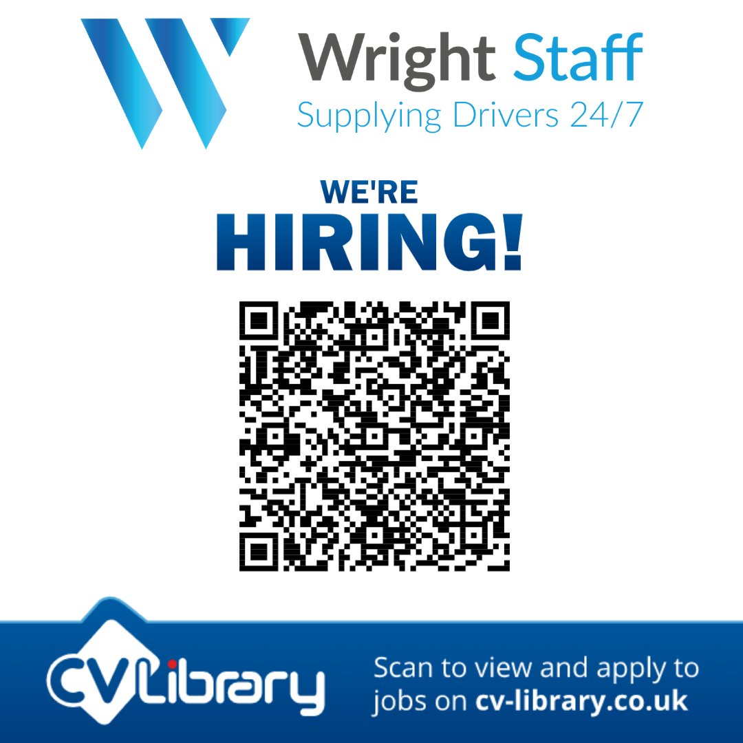 wright_staff's tweet photo. Follow the QR code for our most up to date positions.

#SupplyingDrivers247 #WrightStaff https://t.co/koKfPTlSWk