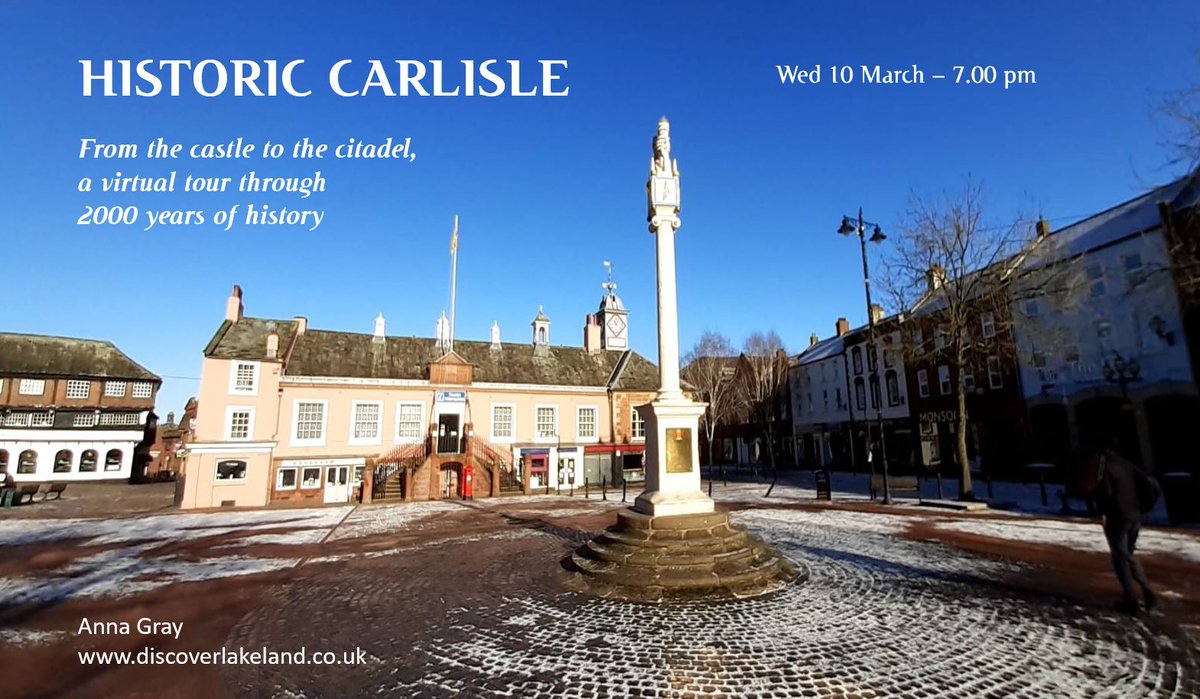 DiscoverCarlisl's tweet photo. From the impregnable #CarlisleCastle (@EHCarlisle) to the imposing Citadel, the Historic #Carlisle #Virtual #Tour by @cumbriatours uncovers 2000 years of #history. This brand-new #virtualtour will take place for the first time on Wednesday 10 March - https://t.co/95gWgFzFoK https://t.co/COwkdKIVbk