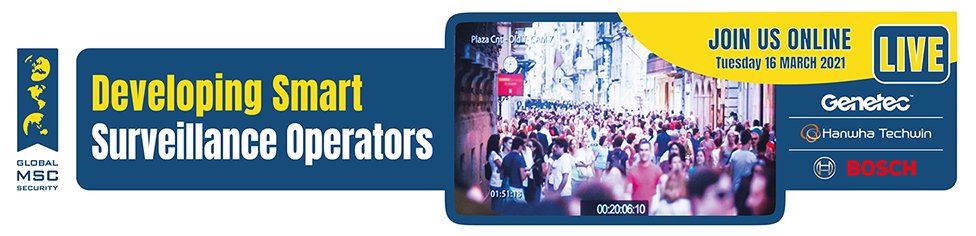 Register for our live broadcast when we will demonstrate how camera operators can be automatically alerted to potentially suspicious or unusual activity: globalmsc.net/seminars