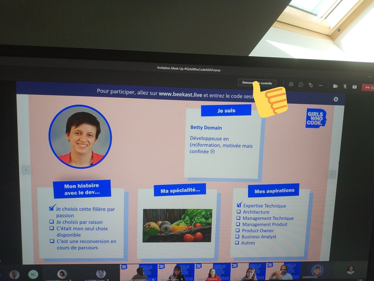 Merci pour cette initiative. Très inspirant de par les présentations des profils et instructif sur l'histoire des femmes dans l'IT 👍. #GirlsWhoCode #AxaFrance. 💪