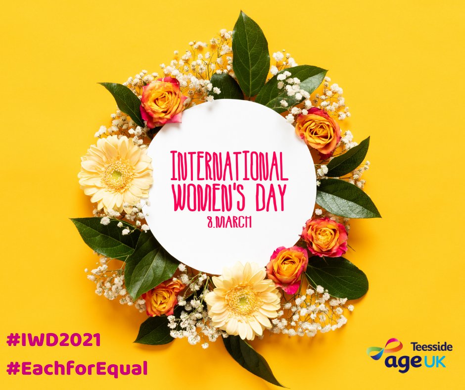 AgeUKTside's tweet photo. We celebrate and support women of all ages, from all backgrounds and in all walks of life. To the #mothers, #daughers, #CEOs, #wives, #doctors, #teachers and all #women at work or at home, this day is for you; never forget you are appreciated and respected.
#IWD2021 #EachforEqual https://t.co/csUjuK5l0X