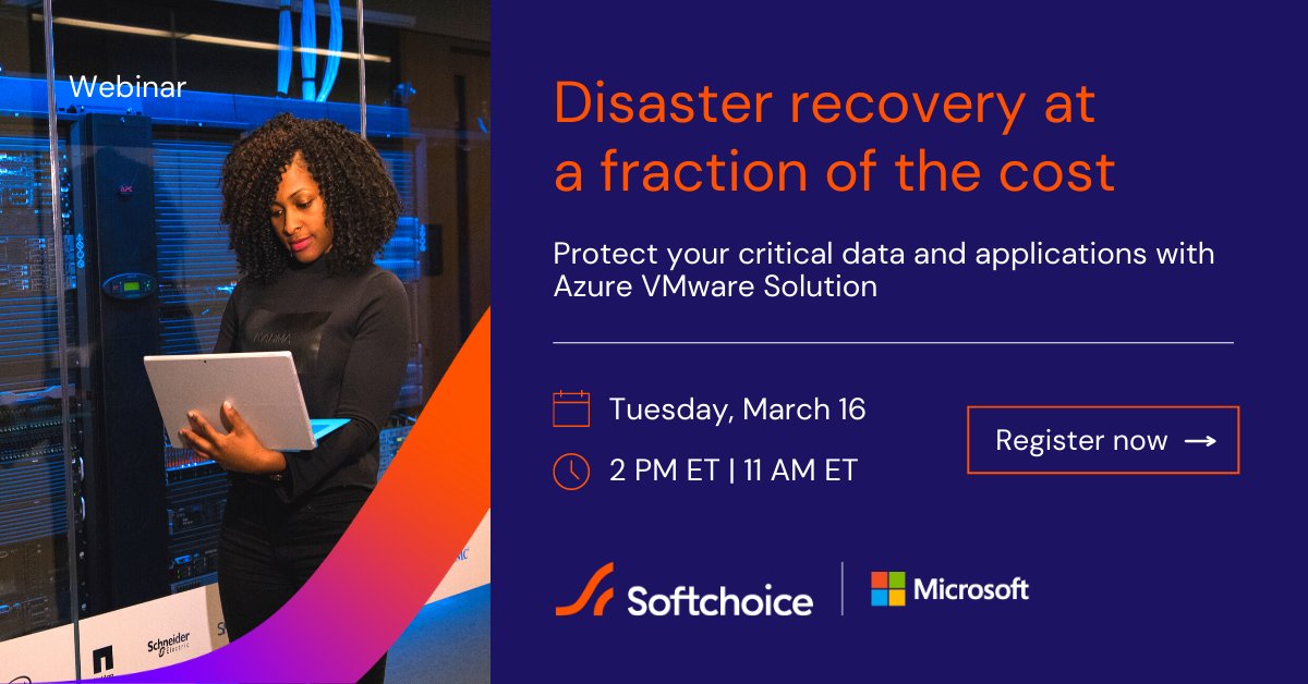 willwilson2020's tweet photo. Delayed recovery can be costly. Learn how organizations can protect and recover an entire VMware-based data center into Azure VMware Solution (AVS) without the added expense of establishing a secondary data center. https://t.co/Li31jqdJkh https://t.co/XGIc9uHe0I