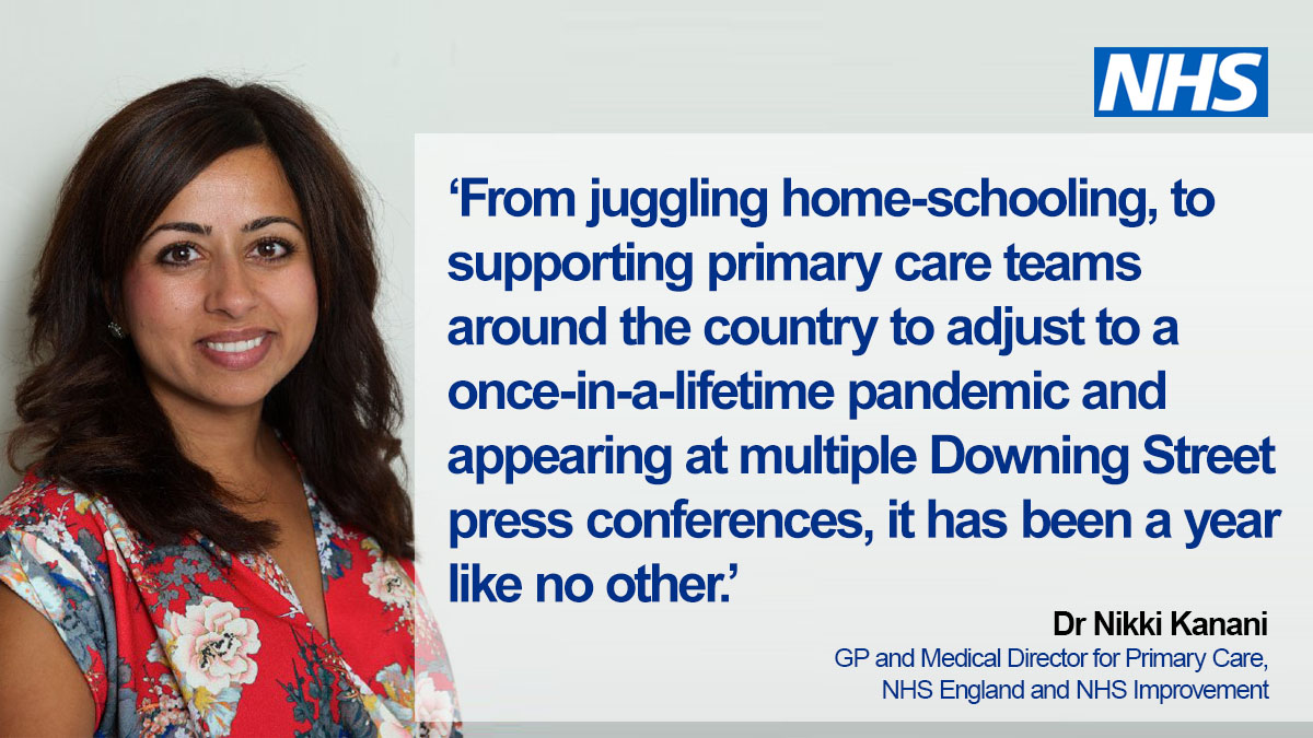 NHSEngland's tweet image. On International Women's Day the NHS is celebrating the vital role #OurNHSWomen have played during the pandemic — including Dr @NikkiKF, who has led from the front on the vaccine rollout alongside being a mother in a year like no other. #IWD2021 england.nhs.uk/2021/03/nhs-ce…