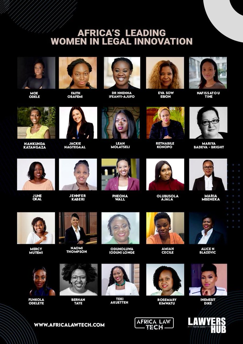 🎉HAPPY INTERNATIONAL WOMEN'S DAY!!🎉
As we celebrate how far we have come as women, we are delighted to highlight Africa's Leading Women in Legal Innovation <a href="/Mochievous/">Moe</a> <a href="/MercyMutemi/">Mercy Mutemi</a>
#InternationalWomensDay #womenempowerment #AfricaLawTech #LawyersHub