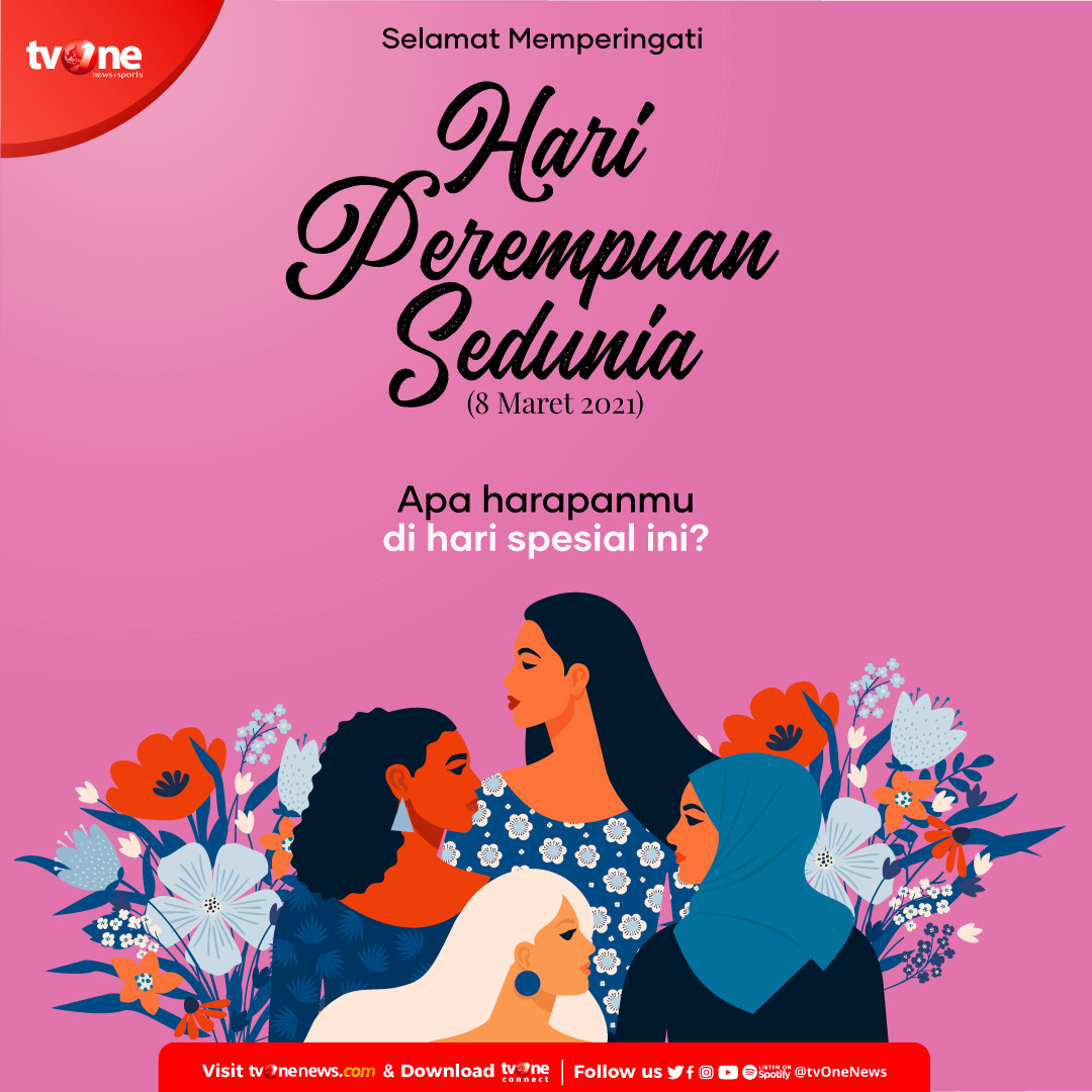 tvOneNews's tweet photo. Perempuan adalah cahaya dunia, darinya terlahir generasi-generasi penuh warna.  Kehormatannya sejajar dengan pria, memikul banyak harap yang tersemat dipundaknya. 
Apa harapanmu di hari spesial ini? Mention perempuan spesial menurutmu.
#HariPerempuanSedunia #CariBeritaditvOne https://t.co/n7WAmJOpjk