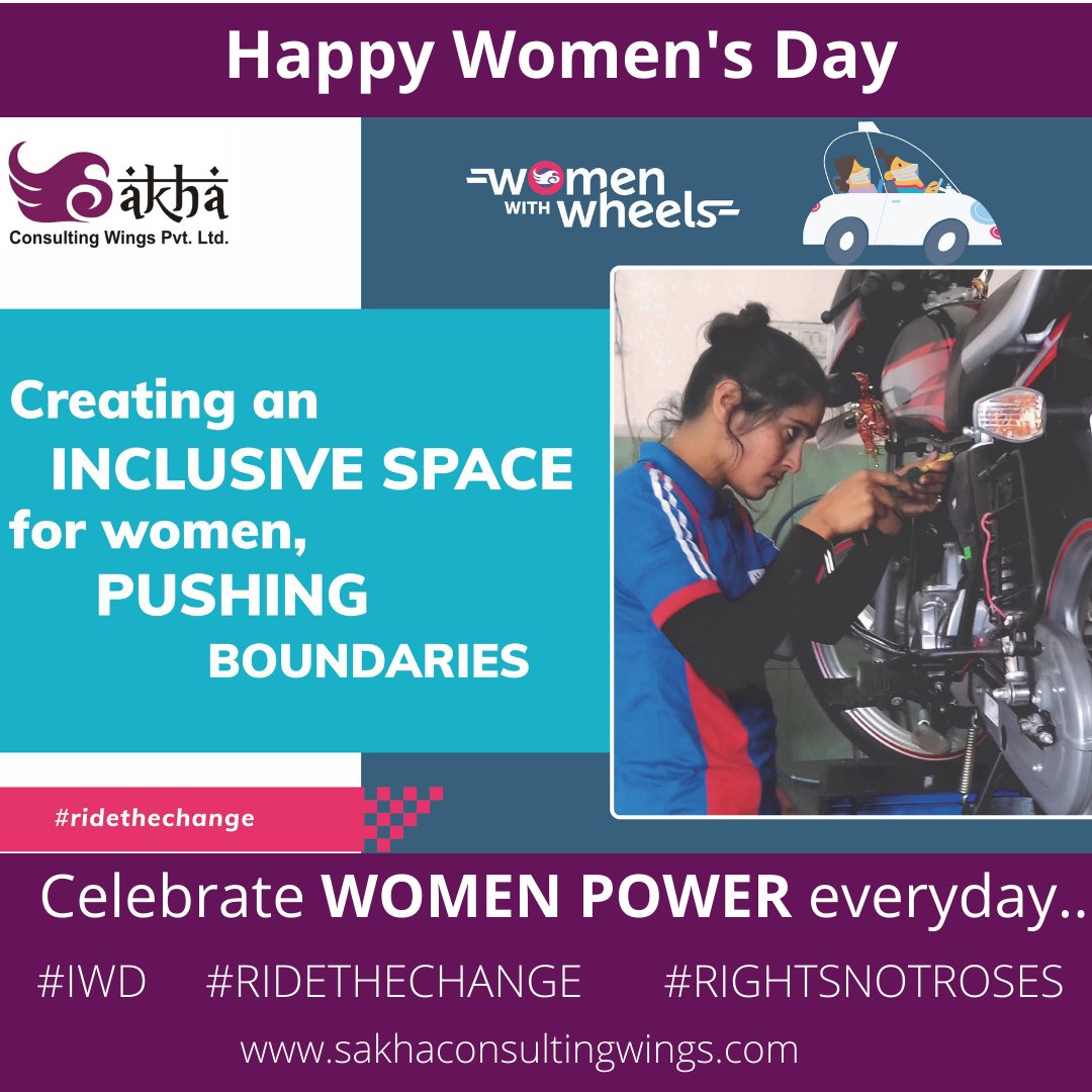 SakhaConsulting's tweet photo. Happy Women’s Day. SAKHA celebrates the power of women and the role that women play in empowering each other. Hire a SAKHA and Ride the Change....
Avail a 25% off on any rides book for today, 8th Mar, 21
#iwd2021 
#RightsNotRoses
#RideTheChange https://t.co/fPVy1CjVEL