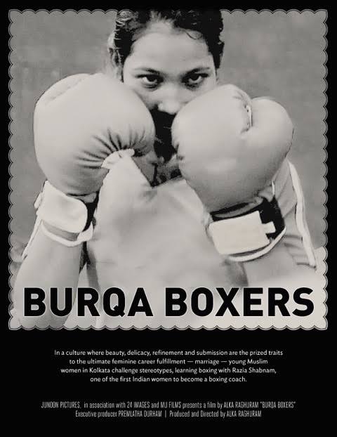 CinemaRareIN's tweet photo. Story of Muslim women boxers of Kolkata, as they train while negotiating poverty and tradition and learn to confront the biggest obstacle in their paths - fear.
#BurqaBoxers (2016) by #AlkaRaghuram, now streaming on @cinemapreneur for โน99.
@alkaraghuram https://t.co/4B9bpHlWql