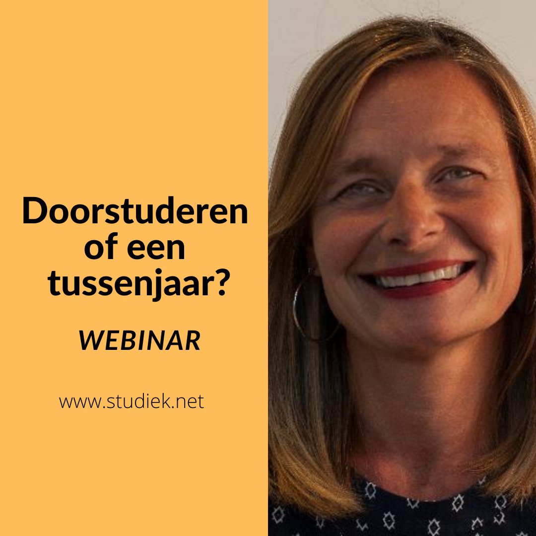 Op 20 maart geef ik het gratis webinar doorstuderen of een tussenjaar? Doe je ook mee? Voor meer info en aanmelden studiek.net/webinar/ 
#studiekeuze #ouders #tussenjaar #lob
