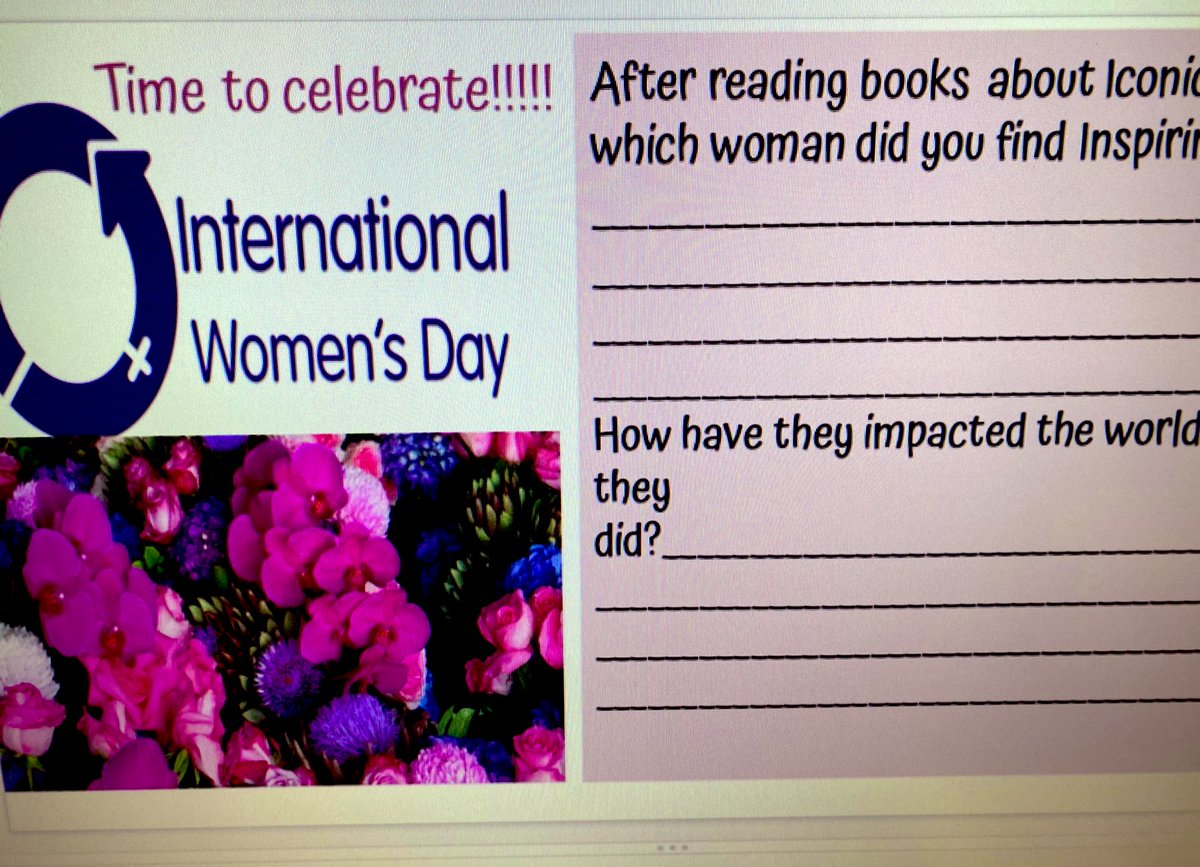 Students in 3M participated in a book tasting, they read books about Inspirational women in society. They then had to reflect on who was their most inspirational woman. <a href="/Mel_Macmillan/">Melanie Macmillan</a> #InternationalWomensDay