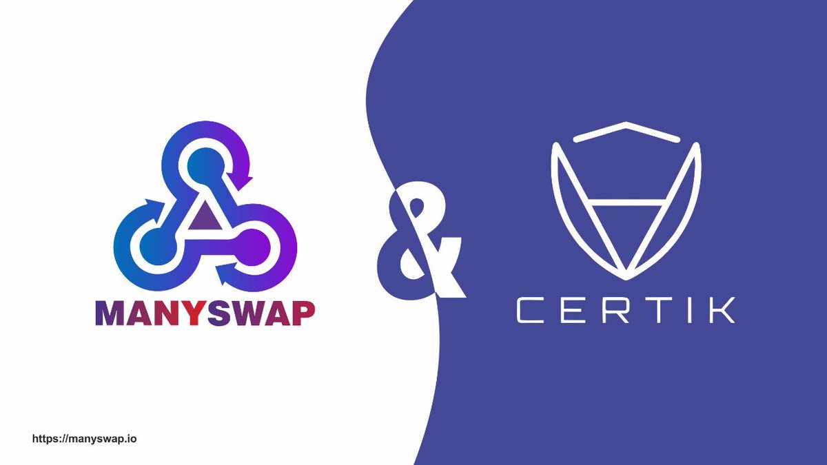 @Manyswap is excited to begin onboarding with <a href="/certikorg/">CertiK Old Account</a> ecosystem through a security audit and Planning for additional protection with #CertiKShield.🥇

certik.org/projects/manys…

1000$ Giveaway to Celebrate with 100 users.
✅ Tag 3 friends
✅ Retweet
✅ Comment your BEP20 Address