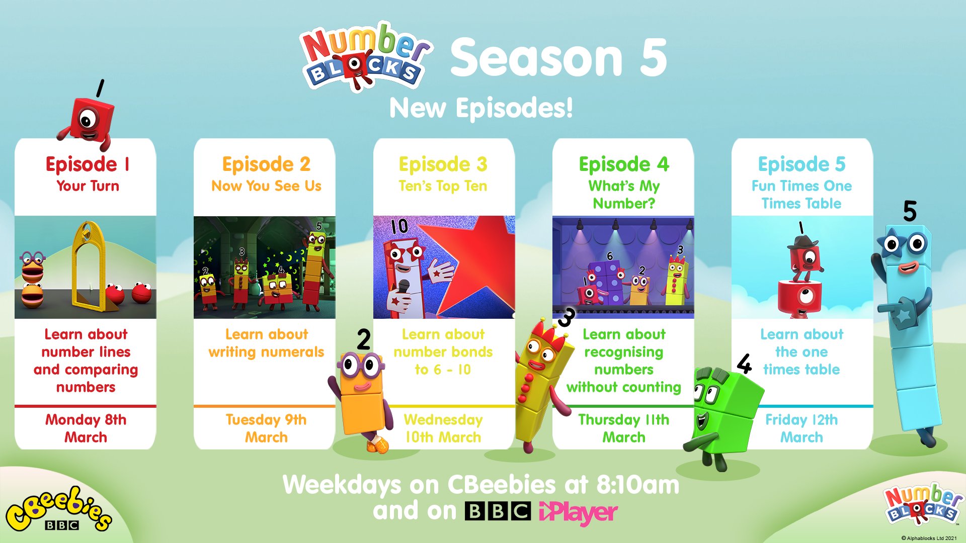 Numberblocks Today Is The Day Series 5 Is Airing Today At 8 10am On Cbeebieshq Lots Of You Will Be Going Back To School Today Yey If This Means You Re Going