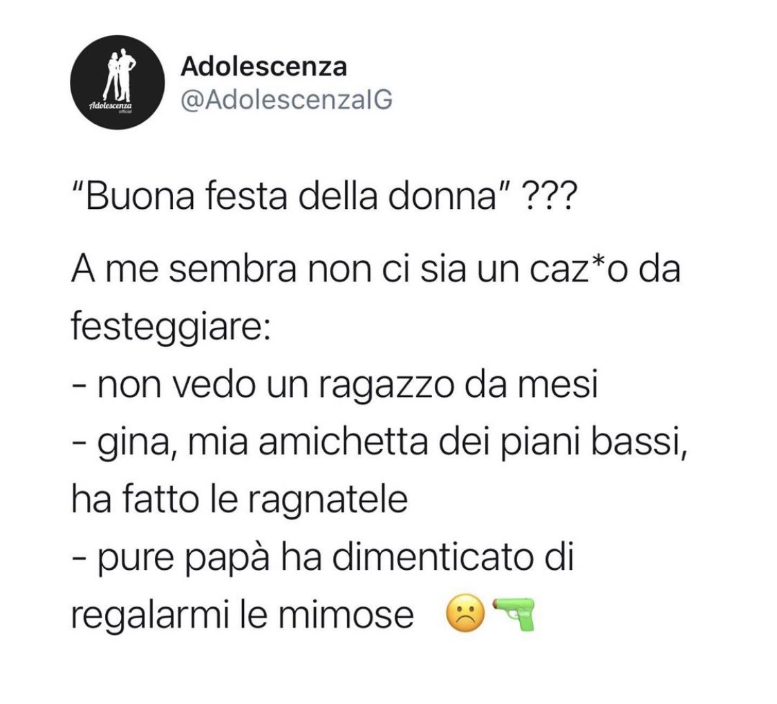 precioustomline's tweet image. devo dire che non avete capito proprio un cazzo della festa delle donne porcodio