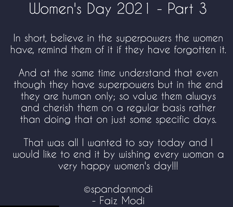 faizm0di's tweet photo. Happy Women's Day!!!
#InternationalWomensDay #internationalwomensday2021 #womensday2021 #WomensDay #challenges #donotinterfere #wonderwomen #superpowers #value #cherish https://t.co/6LdoJHciyb