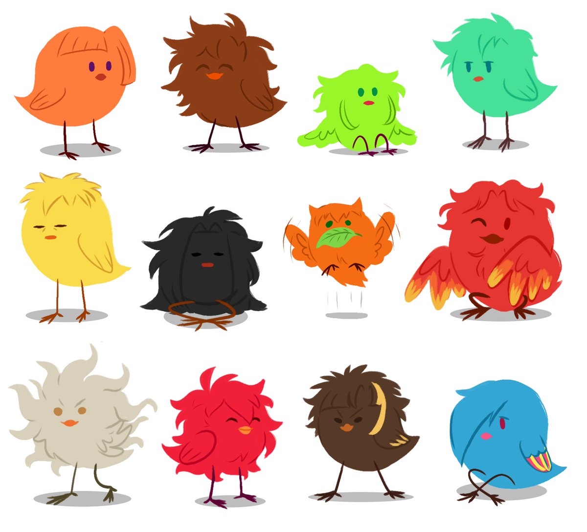 Characters as birds :3 #yourturntodie #yttd #kimigashine #kmgsn.