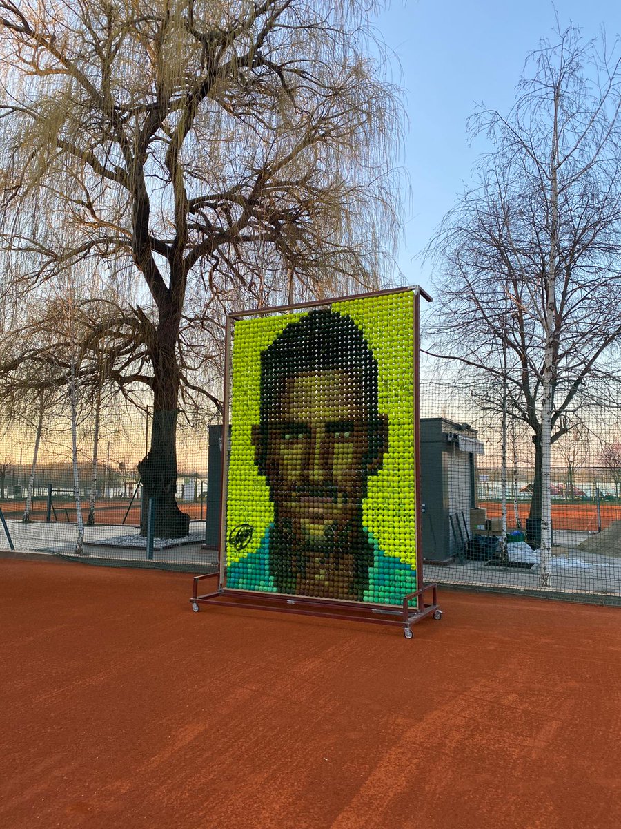 AcaStop's tweet photo. Portret od loptica Novak Djoković  ! (soultime medija autor Andrej Josifovski) https://t.co/JulFlJPTfn