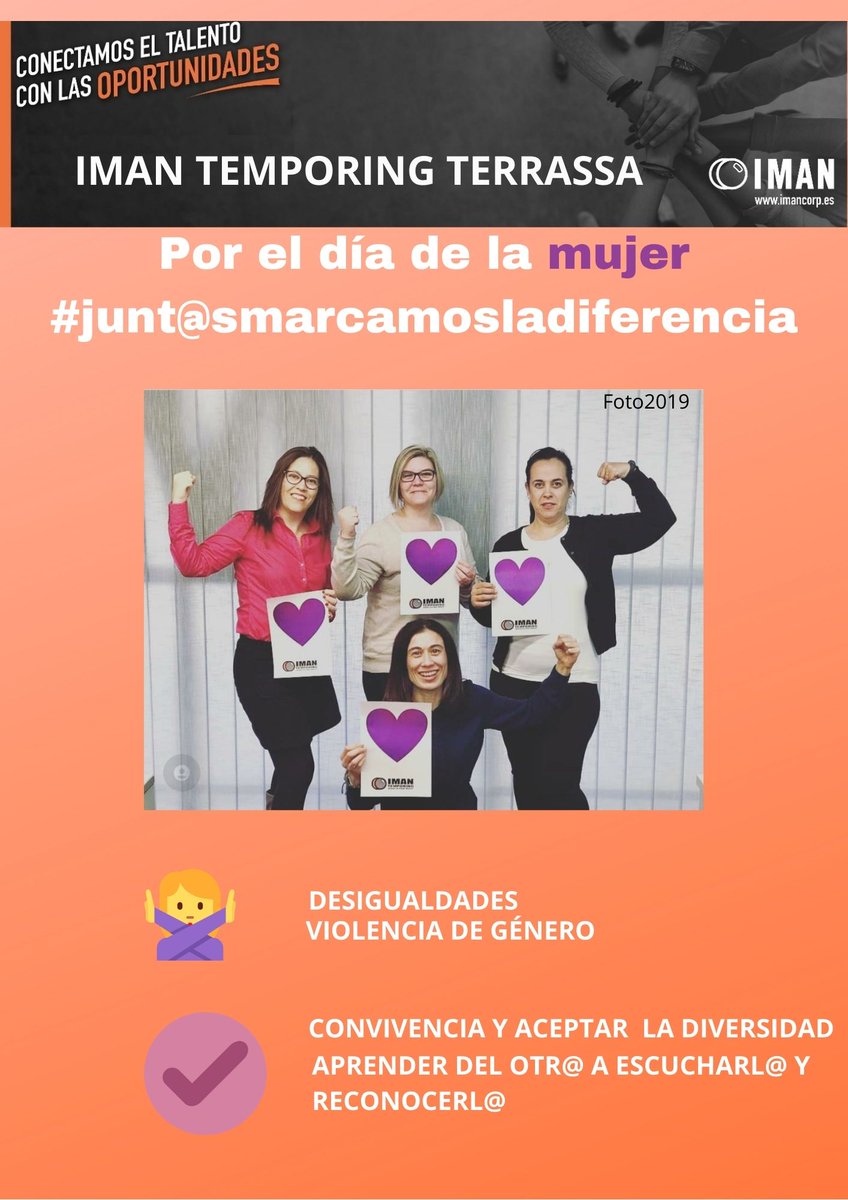 evamorenotrav's tweet photo. Junt@s somos más Fuertes e Imparables @Josefina_2011 @enerigb @Monica16810434 #FelizDiaDeLaMujer #DiaInternacionalDeLaDona #DiaInternacionalDeLaMujer #finselsmugrons #juntasmarcamosladiferencia https://t.co/LzOxetGcE1