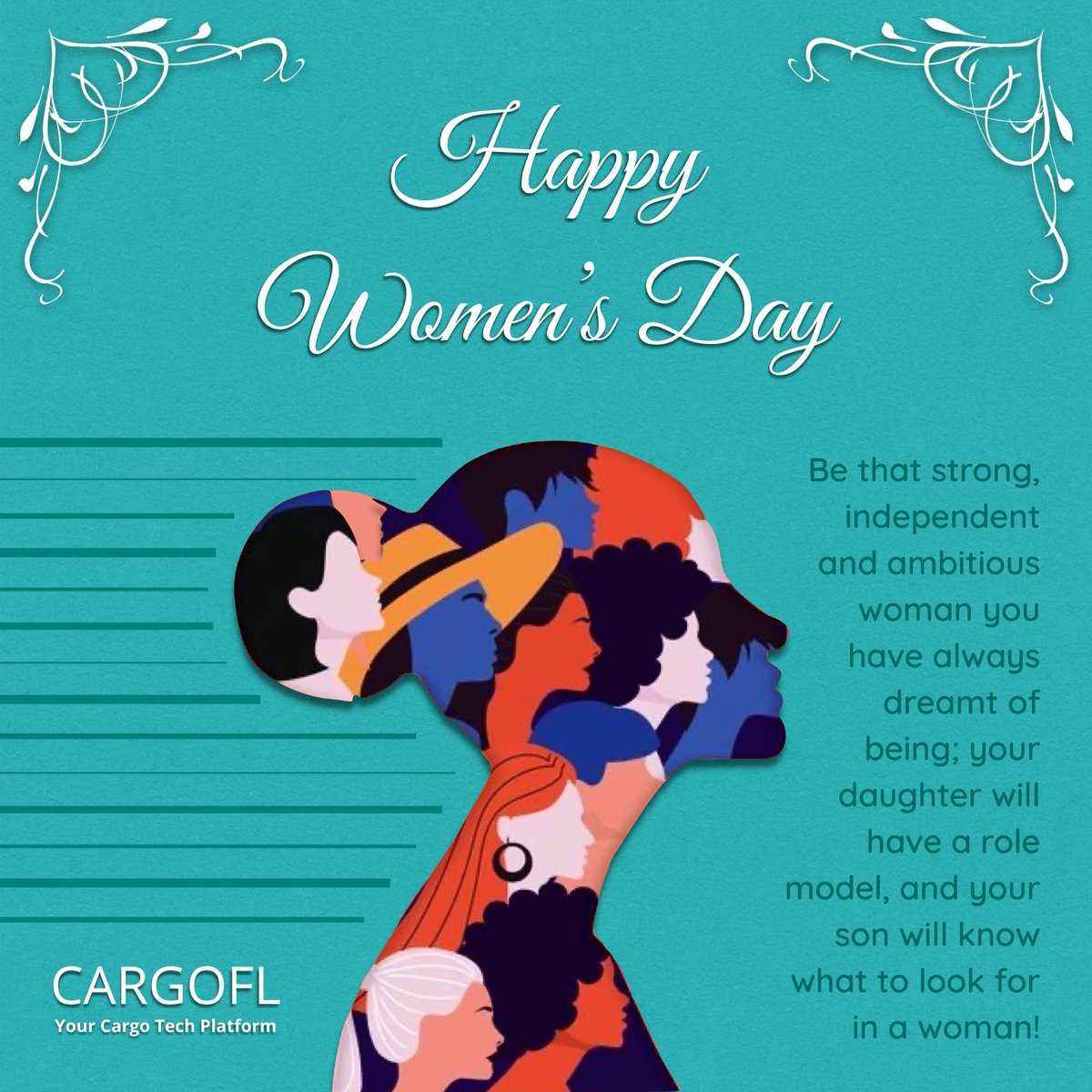 cargofl's tweet photo. Wishing all the bold and beautiful ladies around the world a very Happy International Women's Day!
#InternationalWomensDay #ChooseToChallenge #WomensDay #womenpower #womenempowerment #quoteoftheday #feminism #girlpower #CargoFL https://t.co/Mi4v8IKtkf