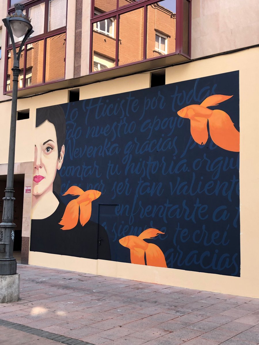 _anapastor_'s tweet photo. Este #8M2021 lleva el nombre de #Nevenka. Y de tantas que abrieron camino. 

Gracias a @NetflixES hoy las calles de Ponferrada amanecen con este precioso mural en homenaje a ella en la ciudad que la vio nacer y pelear por su dignidad. #GraciasNevenka https://t.co/sF58eb6Kbr