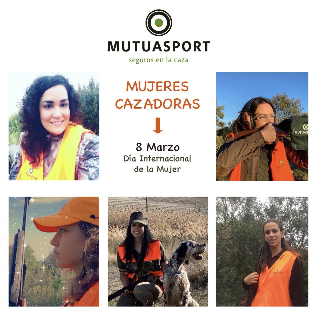 Mutuasport's tweet photo. Las mujeres también cazan. 👩🏼🥾🦺🦌🐗
En Mutuasport reivindicamos su papel, cada vez más visible y en aumento, en el sector cinegético. #DíaInternacionaldelaMujer
Nuestras colaboradoras: #BeaAlcoya #LorenaG.Vizcaíno #JudithQuintana #RaquelAmo #NeusJaume 
https://t.co/wavhxJ9WeK https://t.co/E1NrvY8WSt