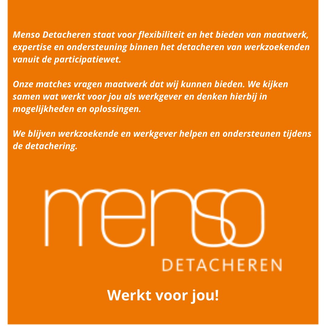 We hebben het al verklapt: we gaan iets nieuws doen. Menso Detacheren, werkt voor jou!
#Samenwerkt #AT7