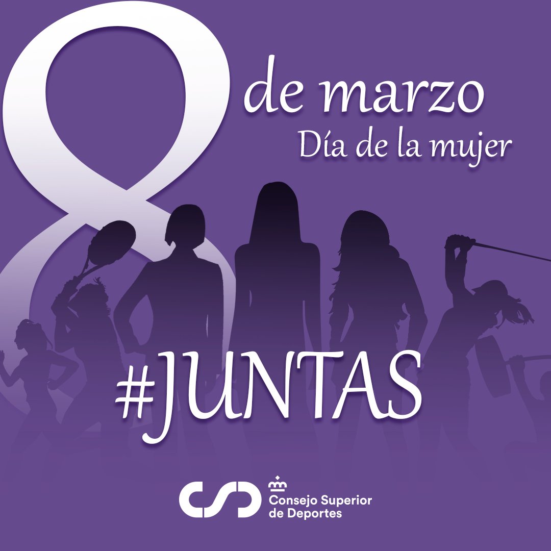 deportegob's tweet image. Deportistas, presidentas, directivas, periodistas, dirigentes… y, sobre todo, mujeres👩🏼👩‍🦰👩‍🦳.

Hoy, más que nunca, visibilidad, respeto y reconocimiento. También en el deporte🏋️‍♀️⛹️‍♀️🤸‍♀️🧘‍♀️🏄‍♀️🏊‍♀️👩‍⚖️👩‍💻🕴️‍♀️.

Feliz 8 de marzo, Día Internacional de la Mujer ♀️

#Juntas #EspañaFeminista