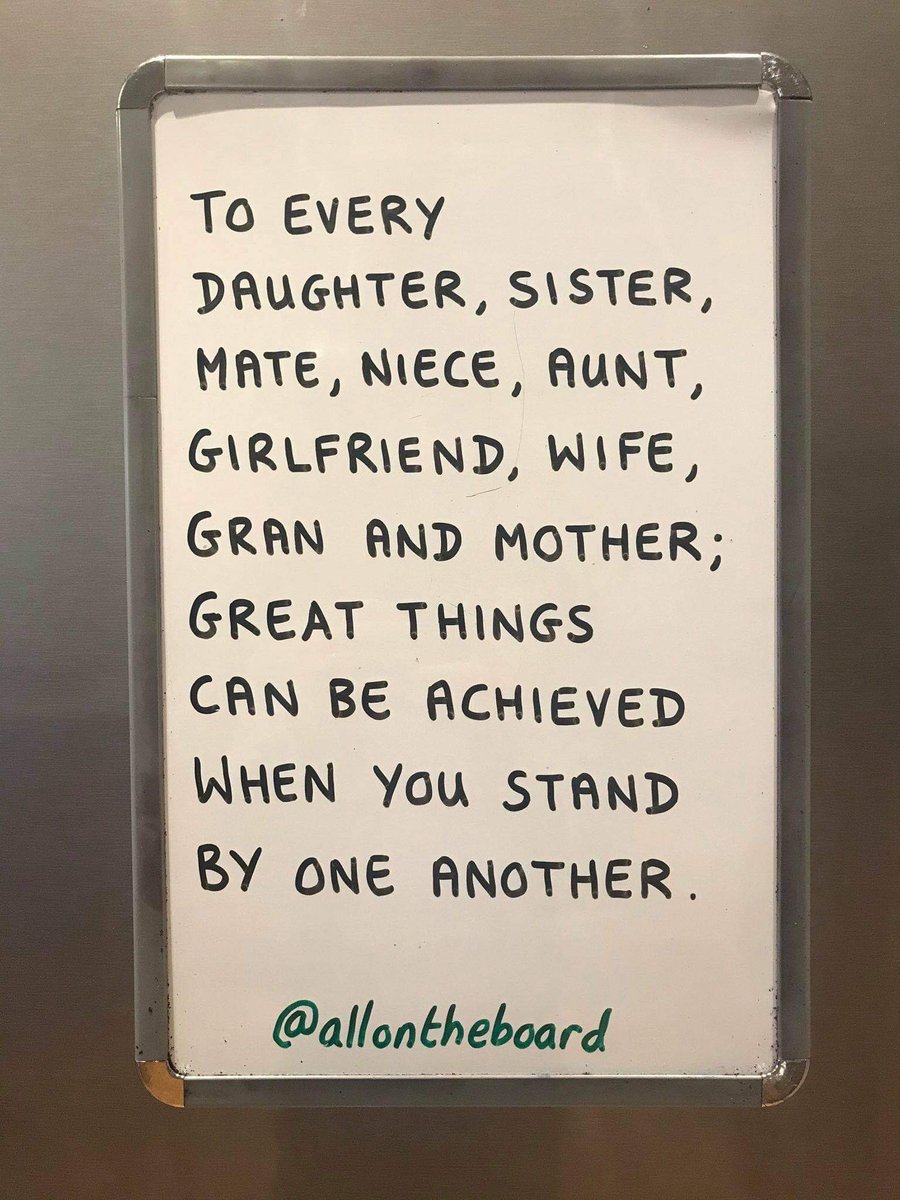 Today is International Women’s Day. 
Great things can be achieved when you stand by each other. <a href="/allontheboard/">All On The Board</a>

#InternationalWomensDay #IWD #IWD2021 #WomensDay #allontheboard 

All On The Board book - amazon.co.uk/Tfl-Quote-of-t…