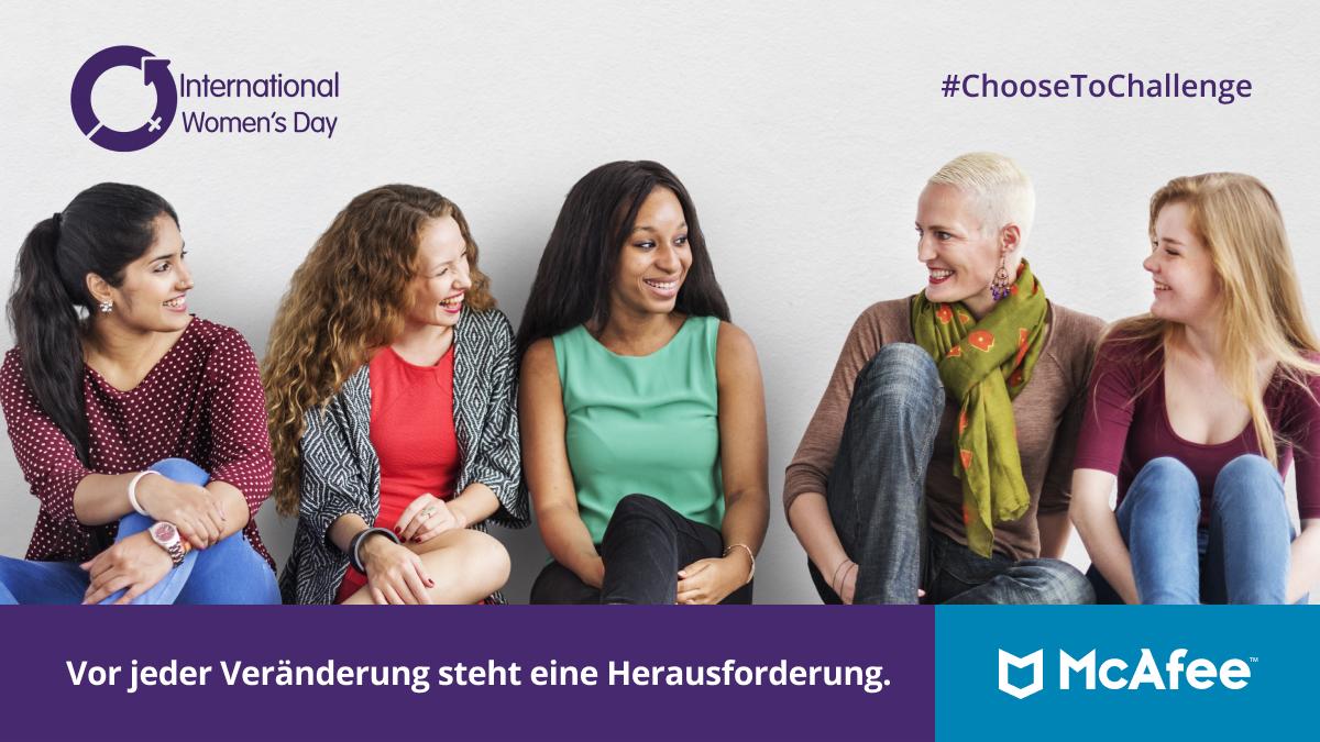 Lasst uns am diesjährigen internationalen Frauentag gemeinsam Veränderungen bewirken und #ChooseToChallenge mcafee.ly/38iZfw1