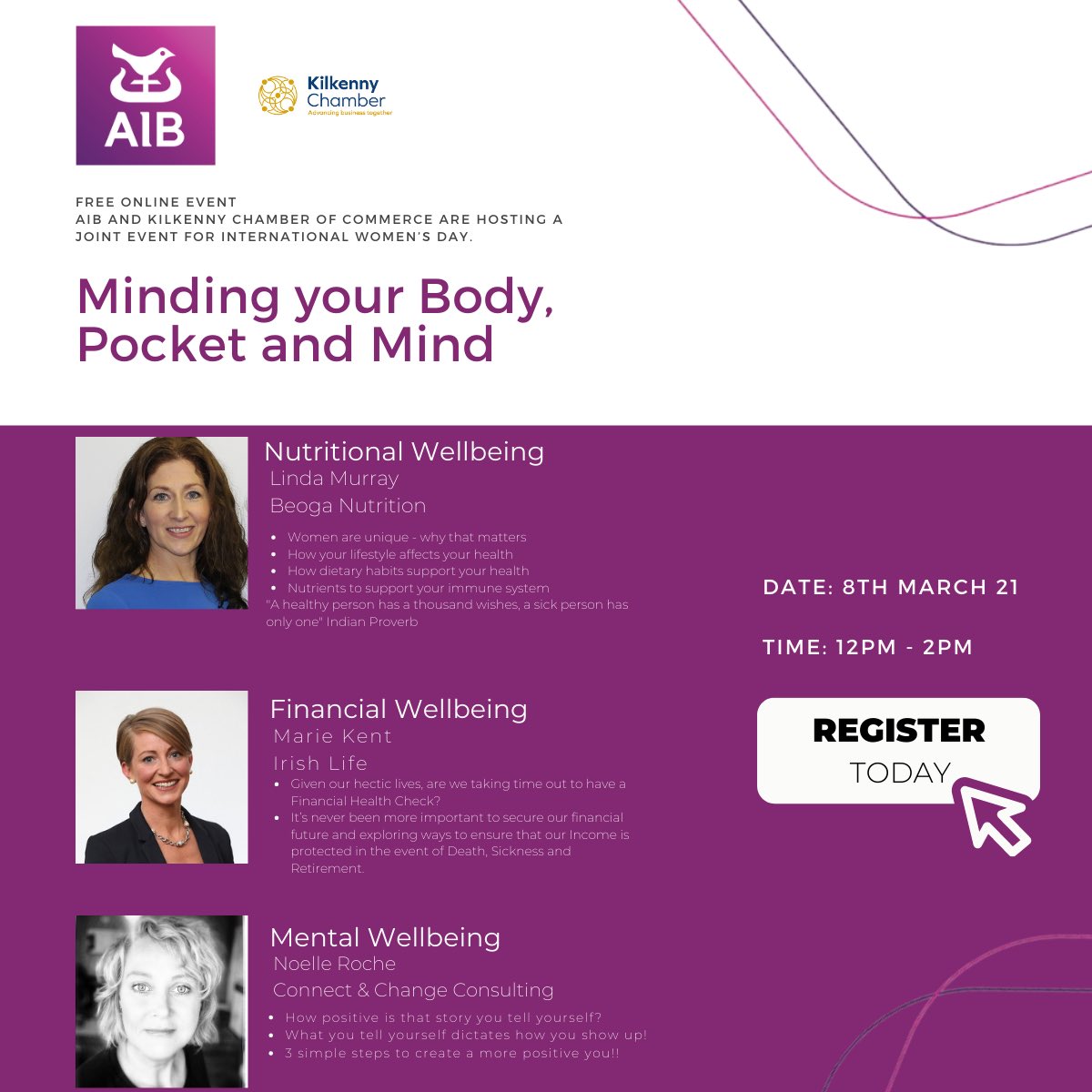 BeogaNutrition's tweet photo. Linda @BeogaNutrition joins Marie Kelly from @irishlife and Noelle Roche from CCCoaching today for #IWD 

Register for the event here https://t.co/8jS6SP8Sm2

@NetIrlKilkenny @Network_Ireland @ChambersIreland @AIBIreland https://t.co/IisIJgnzg6