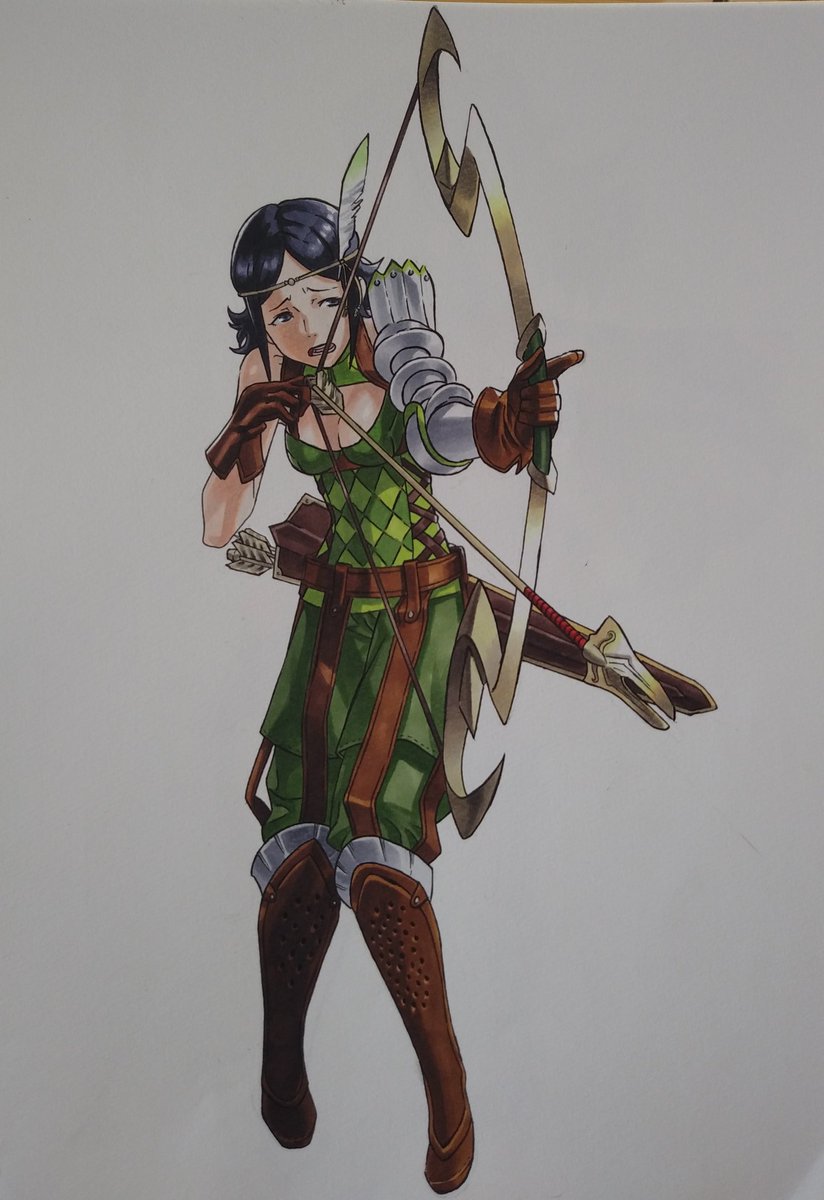 クラ 二つの心を持つ弓兵 ノワール これでスケッチブック一冊埋まりました ファイアーエムブレム覚醒 Feヒーローズ 模写 アナログイラスト アナログ絵 イラスト好きな人と繋がりたい 絵描きさんと繋がりたい