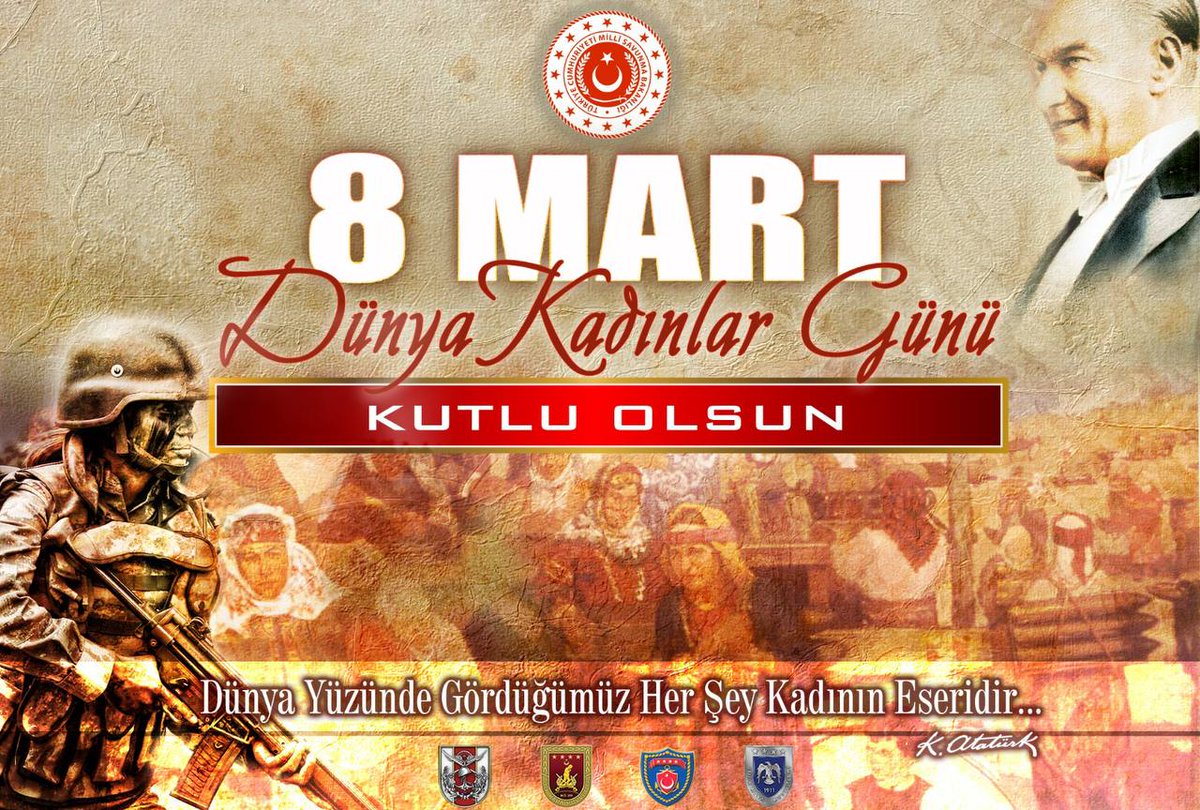 #8MartDünyaKadınlarGünü kutlu olsun. 

Bu özel günde şehitlerimizin ve gazilerimizin kıymetli annelerinin ellerinden öpüyor, vatan nöbeti tutan kadın personelimize sonsuz teşekkürlerimizi sunuyoruz. 

Kadına yönelik şiddetin her türlüsüne karşıyız. Kadına şiddet insanlık suçudur.