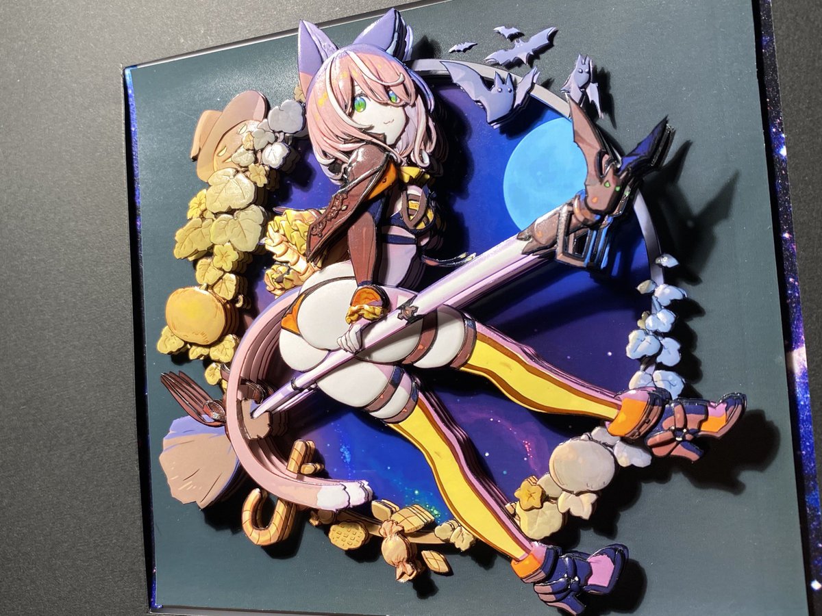 だんで イラスト立体化する人 イラストを切り貼り重ねて立体的 に組み立てるシャドーボックスという工作技法 Twitterではカード作品が主流だけど創作イラストを使った作品も魅力的なのでもっと流行って欲しい イラストレーターさんからの許可を得て製作し だんで イラスト立体化する人 イラストを切り貼り重ねて立体的 に組み立てるシャドーボックスという工作技法 Twitterではカード作品が主流だけど創作イラストを使った作品も魅力的なのでもっと流行って欲しい イラストレーターさんからの許可を得て製作し