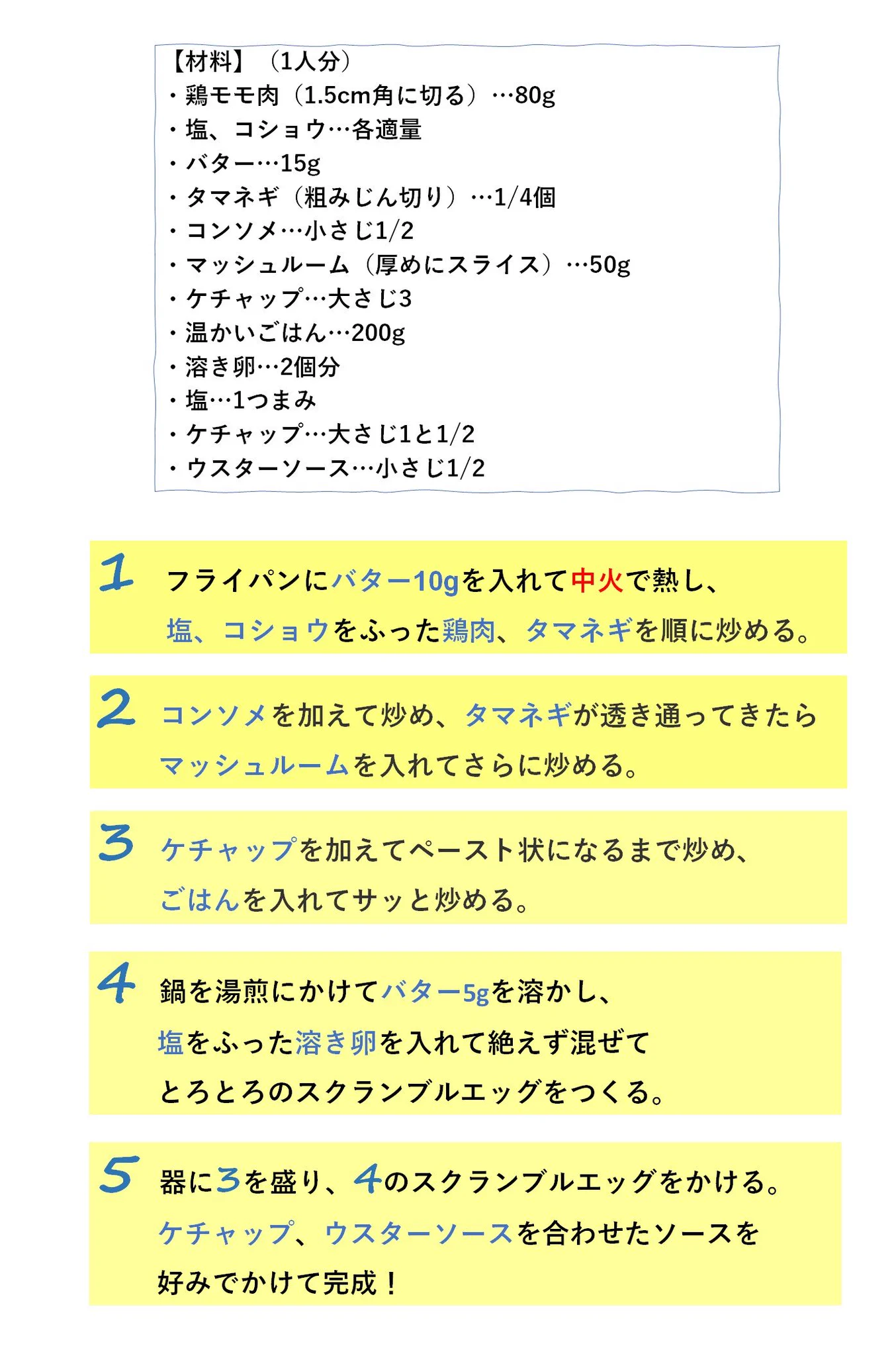 とろとろスクランブルエッグがたまらない！絶品オムライスの作り方！