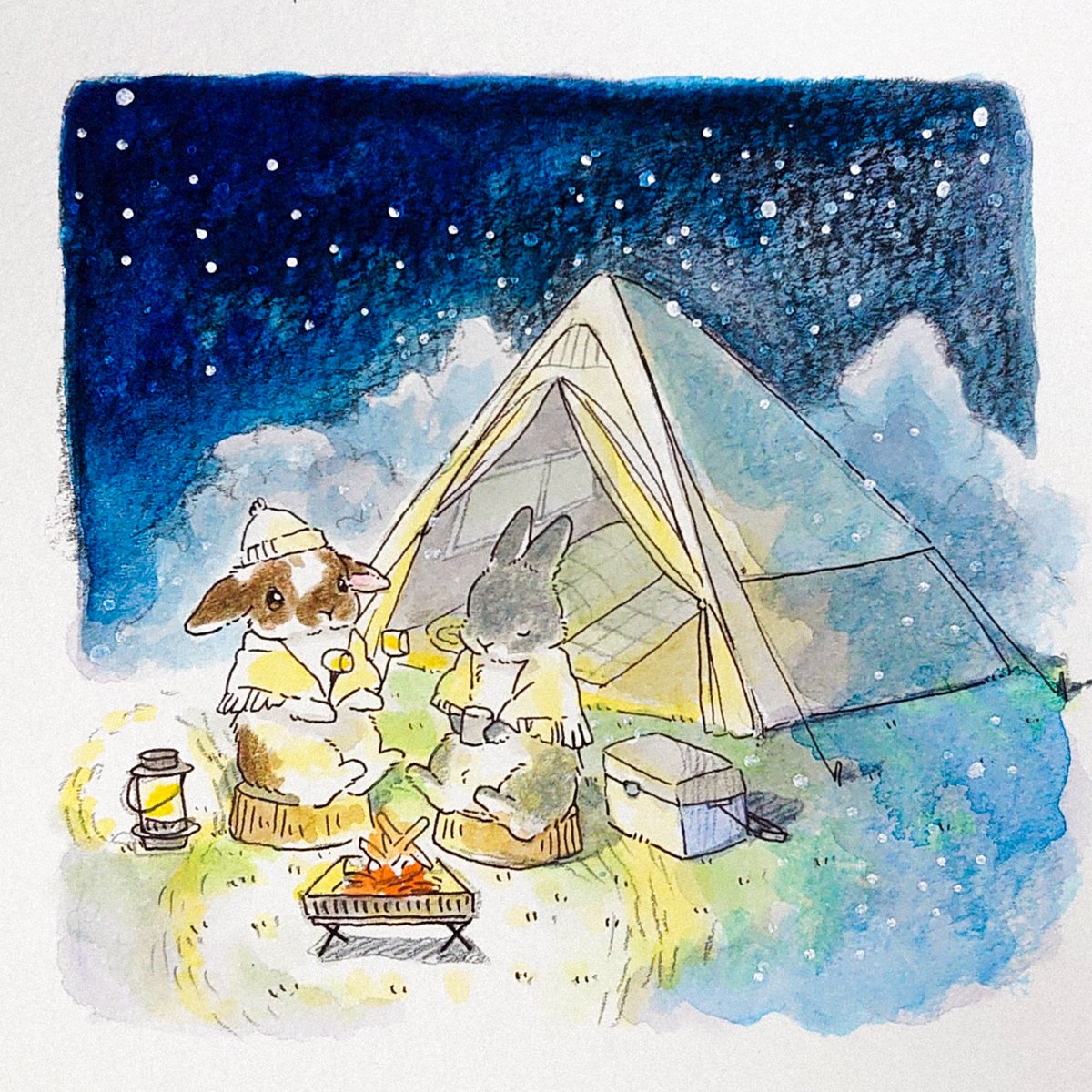 「☁️              ☁️
☁️       .     ?✨ .  」|VeryBerry うさぎ星さん4/8-9出展のイラスト