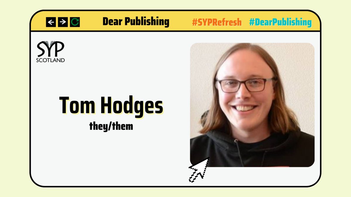 SYPScotland's tweet photo. Tom Hodges is the founder of @tweetwronger, Edinburgh's smallest bookshop. Typewronger specialises in small press and independent publications, but stocks a range of titles from across the publishing industry. #typethis #DearPublishing https://t.co/z8b89zsX5h