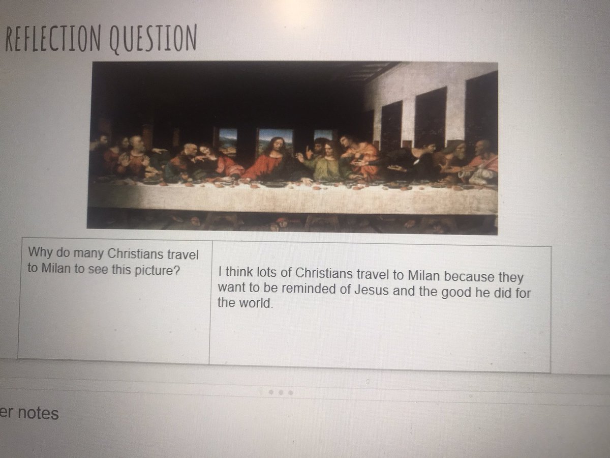 stpaulsprm's tweet photo. A busy start to the week for Year 4; we have been practicing the soft c sound with #quizlet, creating line graphs for the Cardiff weather with #j2easy and we have also looked at, “The Last Supper.” We ordered the story and travelled to Milan to see Da Vinci’s famous painting. https://t.co/aVNCWm66Fk