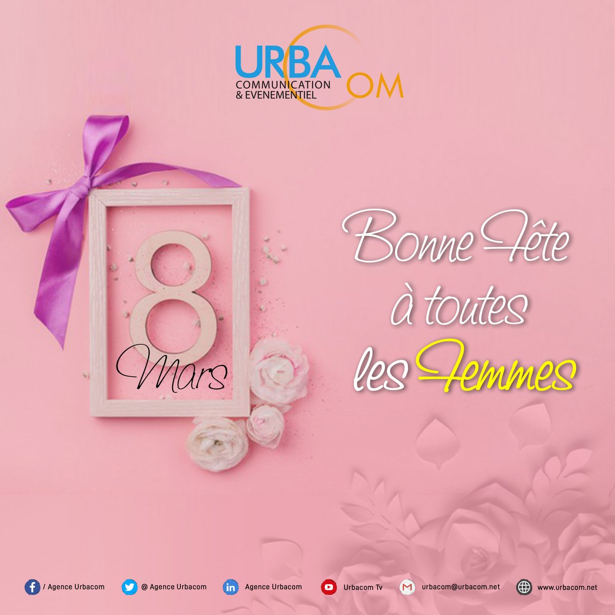 URBACOM Souhaite une joyeuse fête à toutes les femmes 🌷🌹

#womensday2021
#urbacom
#journéeinternationaledesfemmes
#InternationalWomensDay 
#WomensDay