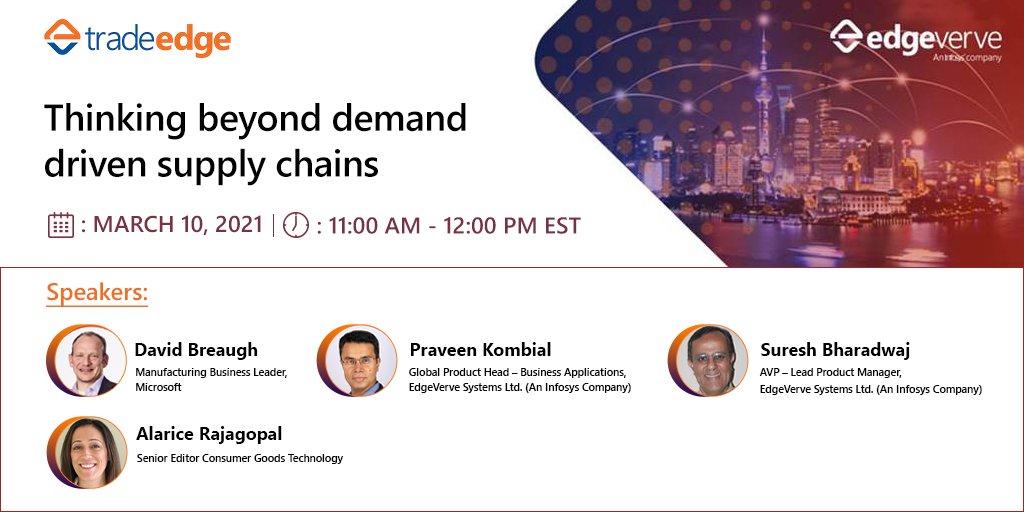 edge_verve's tweet photo. Learn how to get one step closer to autonomous supply planning and execution.
Explore insights and use case demonstrated by industry experts on March 10.
Register for the event: https://t.co/4O3PTsLkJX

#cpgindustry #consumergoods #supplychain https://t.co/a8WOGYIKyn