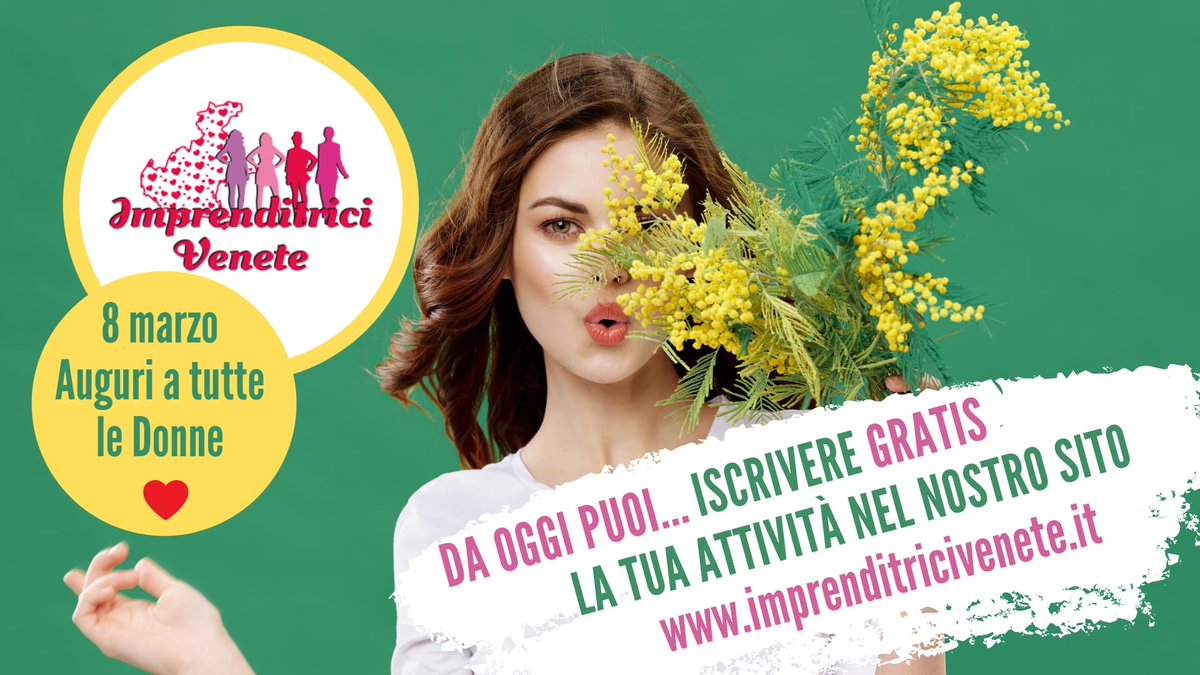 imprenditrici's tweet photo. Auguri donne 🎉 💐 🎉 
Segnalate #GRATIS le vostre aziende su: https://t.co/dRVR2uWUkU 

#8Marzo2021 https://t.co/STpN42psoo