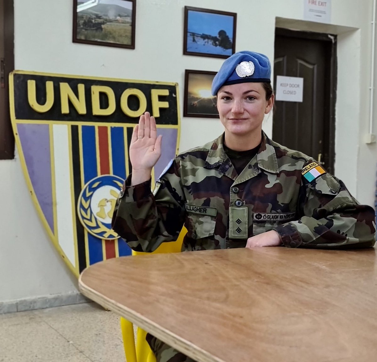 UNDOF's tweet photo. Irish 🇮🇪 female soldiers #ChooseToChallenge gender biases every day by performing their equal and essential roles. As members of UNDOF's Force Reserve, Irish #womeninpeacekeeping are highly skilled - everything from APC drivers to communications specialists to EOD. https://t.co/tUVlIpAAdg
