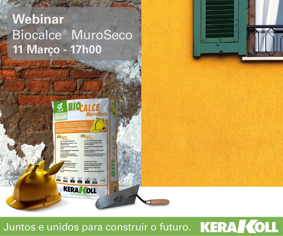 Biocalce MuroSeco resolve definitivamente o problema da humidade das paredes.

Assista ao WEBINAR BIOCALCE MUROSECO na próxima 5.ª-feira, 11 de Março pelas 17h00. Mais informação em kerakoll.com/pt-pt/eventos/

#kerakoll #kerakollgroup