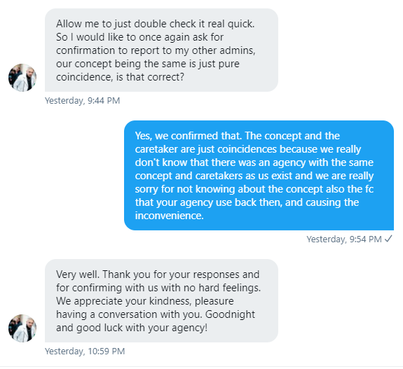 LAPEINTURES's tweet photo. Here is a proof that we pure don’t know about Altgem and proof about we already talked to Clifford. We are sorry for the misunderstanding. https://t.co/XFmDfRNQjY