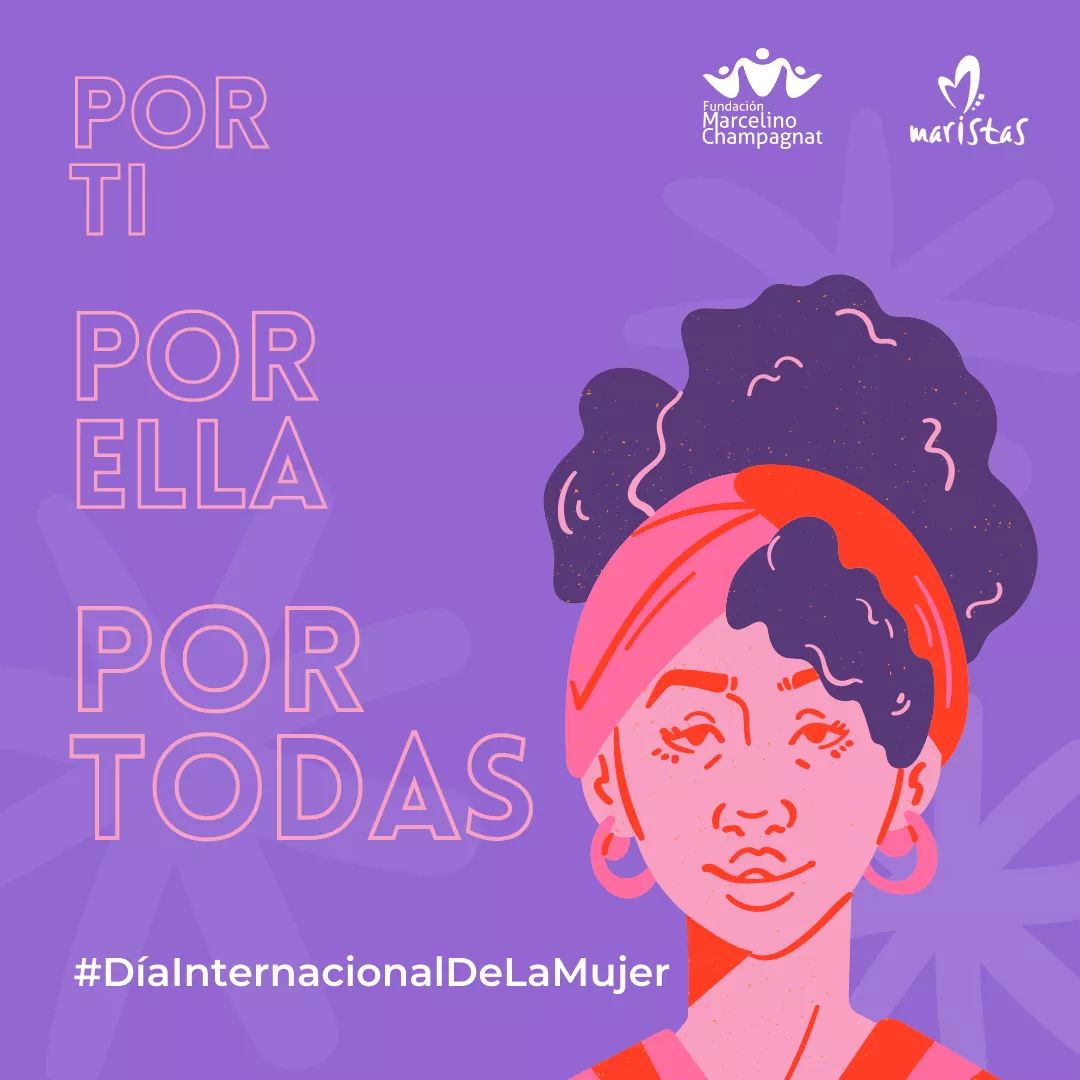 Desde #Maristas 💜 contribuimos a que crezca la #igualdad a través de la #educación. Cada día en nuestras aulas y nuestros proyectos educativos. Porque ayuda a construir un mundo más #justo. Por ti, por ella, por todas #DiaInternacionalDeLaMujer ✊ #FelizDiaDeLaMujer ♀️