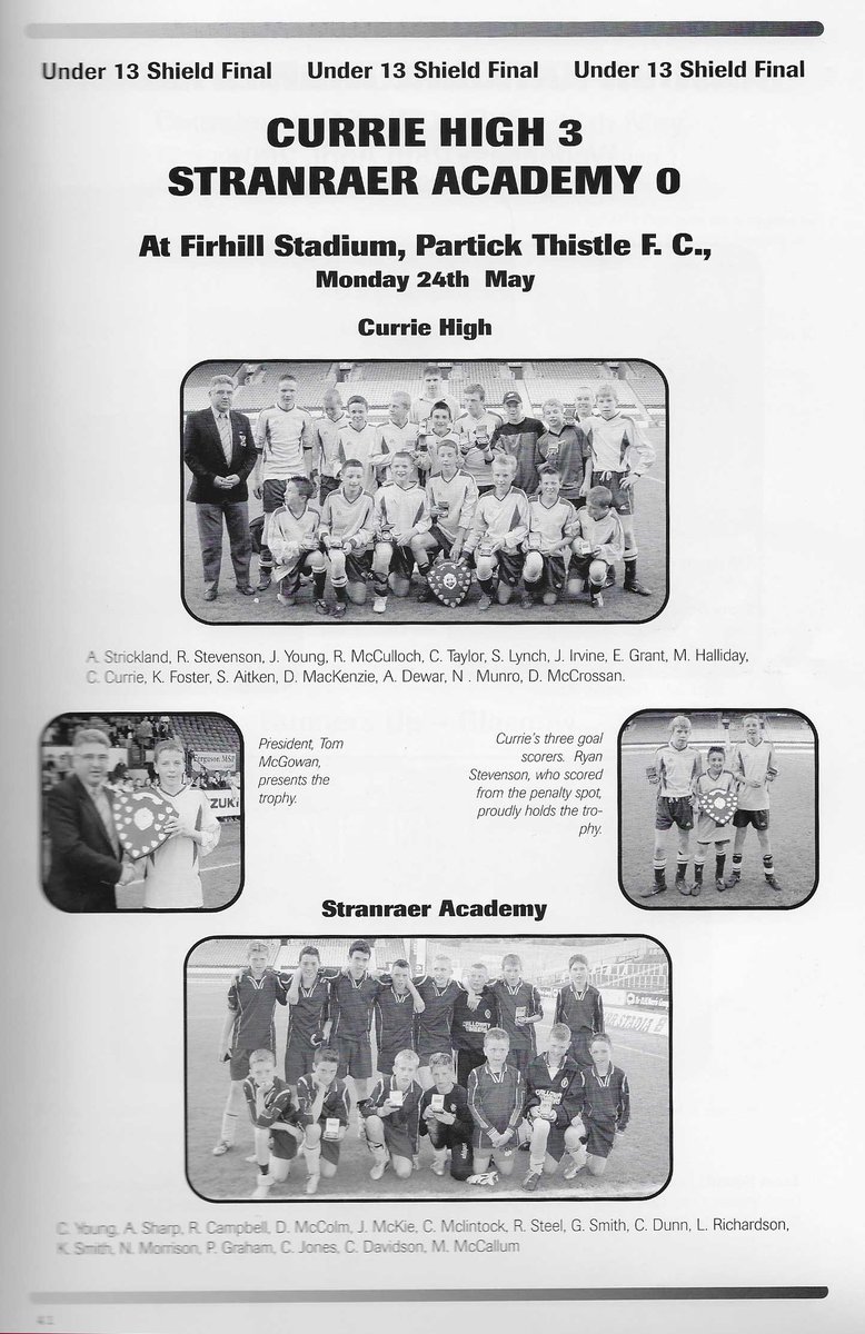 sschoolsfa's tweet photo. Season 2003-2004 | Team of the Day - @curriechs who won the @sschoolsfa Under 13 Shield in 2004 https://t.co/S3JjHsGgkz