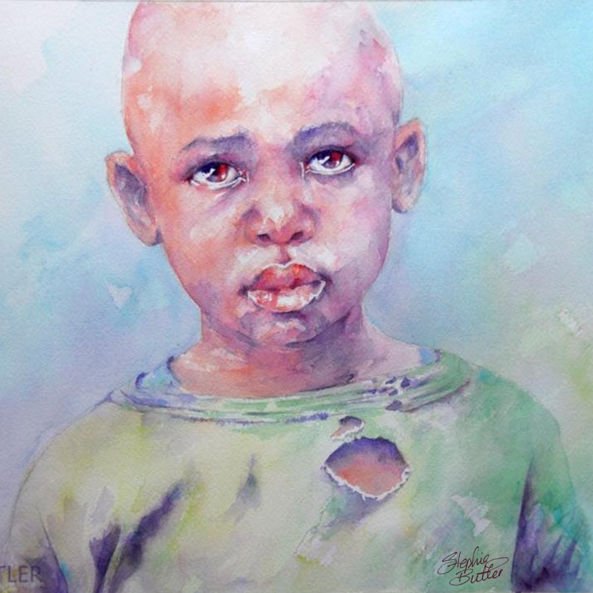 StephieButler's tweet image. "Little African Boy" 
#artfromthepast. 
SOLD
#Africa #Africanart #Africanportrait #childportrait #portraitpainting #watercolourportrait #watercolor #aquarelle #watercolour #womenartists  #emotionalart #contemporaryart ⁠#impressionism #artworkshops #archespapers #winsorandnewton
