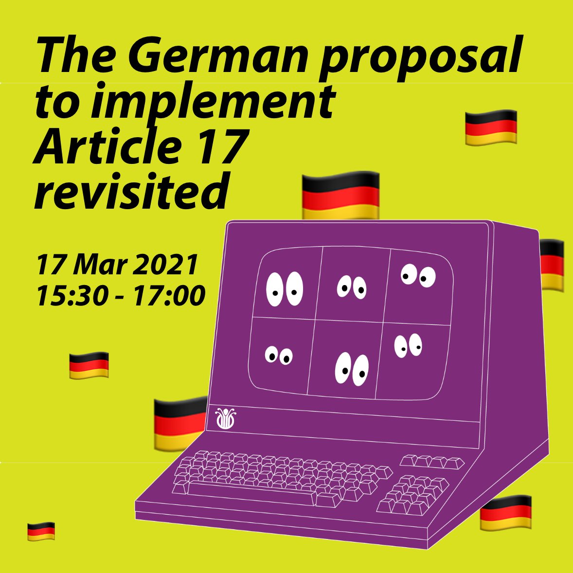 communia_eu's tweet photo. EU member states have 3 months left to implement the EU #copyright directive. Germany is among the MS that are most advanced with their implementations. On the 17th we will discuss the 🇩🇪 #Article17 implementation proposal. More info &amp; registration link: https://t.co/kiNfFZYFQP https://t.co/eB0zuyi3O2