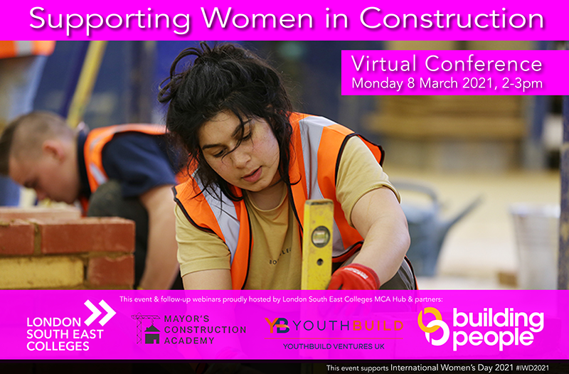 LSEColleges's tweet photo. Celebrate #IWD2012 with us at the Supporting Women in Construction event.
Our inspirational speakers give real-life insights, practical training and job guidance for women building a #career in #construction. Book https://t.co/f36Xb643EU
#MCA Hub @YouthBuildVUK @BuildingPeople https://t.co/GvgUi2EixC