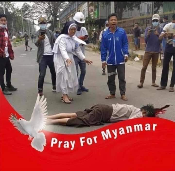 Fatal Shooting in Myitkyinar; Two were shot in head and died on the spot as police murdered in cold blood during intensive crack-down on anti-coup protest on Mar 8.

TW// Blood Wound
STOP SIEGE
#Mar8Coup
#WhatsHappeningInMyanmar