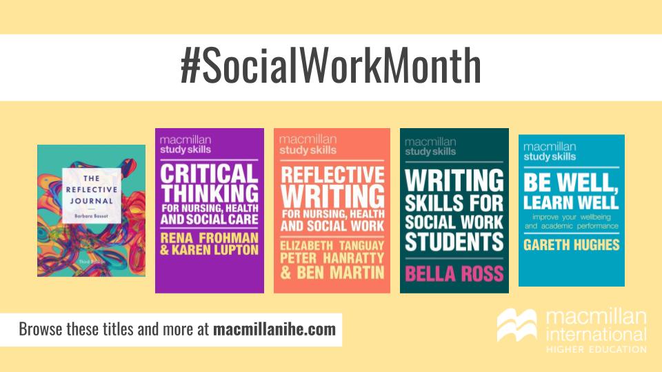 BloomsburyStudy's tweet photo. Happy #SocialWorkMonth! Wherever you are on your journey to professional practice, our resources will help you succeed. https://t.co/CtuXjnCPM3